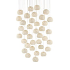 Currey And Company 9000-0915 White,Painted Silver Piero 36-light Multi-drop Pendant Image 1