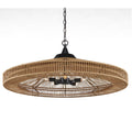 Currey And Company 9000-0921 Natural,Satin Black Maldives Chandelier Image 1