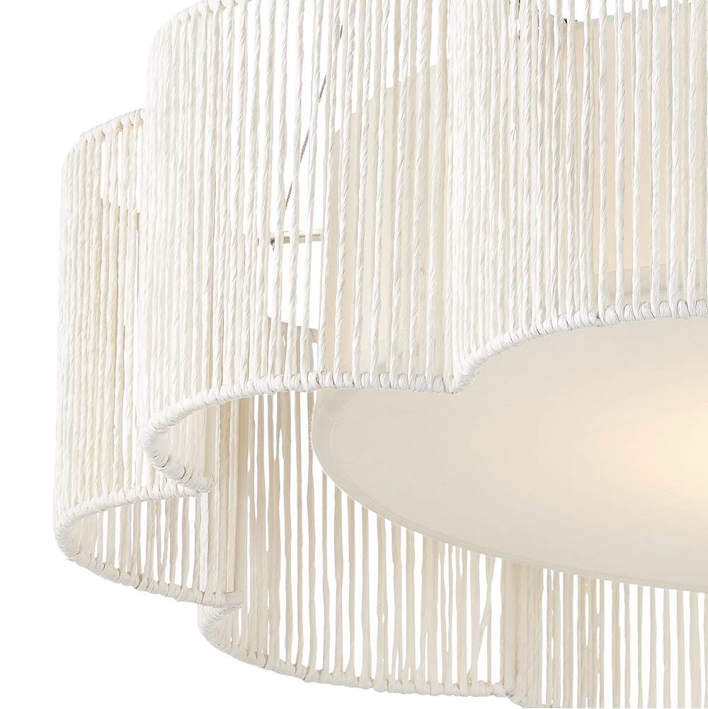 Currey And Company 9000-0923 White,Contemporary Silver Leaf Ancroft Chandelier Image 2