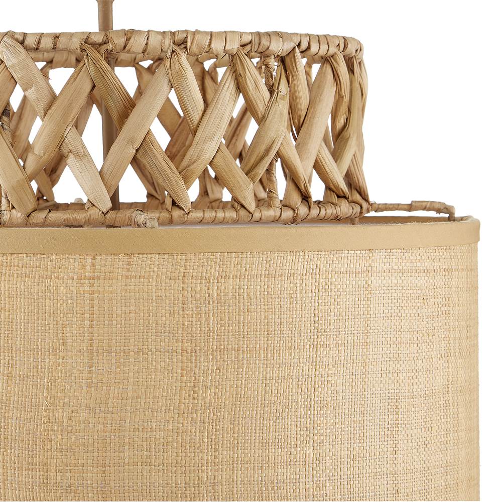 Currey And Company 9000-0926 Khaki,Natural Isola Pendant Image 3
