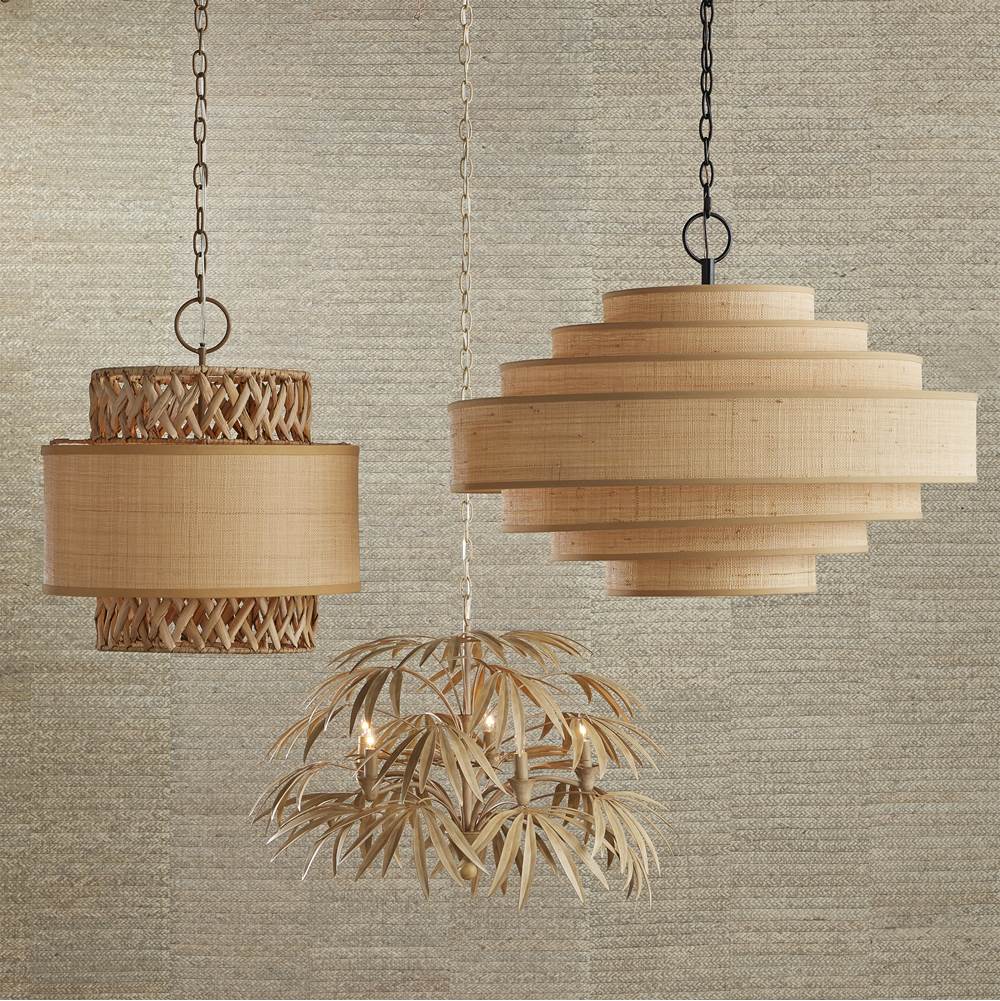Currey And Company 9000-0926 Khaki,Natural Isola Pendant Image 2