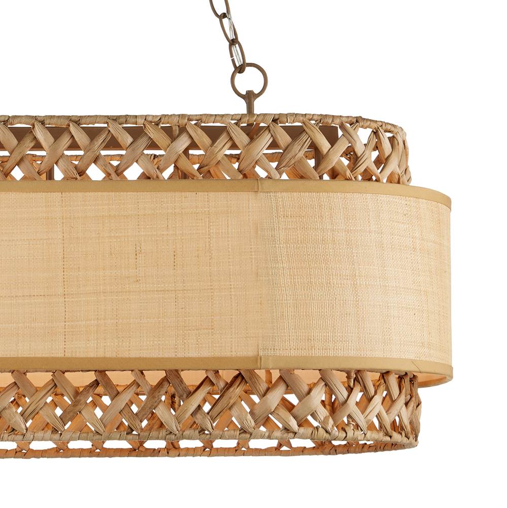 Currey And Company 9000-0927 Khaki,Natural Isola Chandelier Image 5