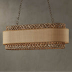 Currey And Company 9000-0927 Khaki,Natural Isola Chandelier Image 2