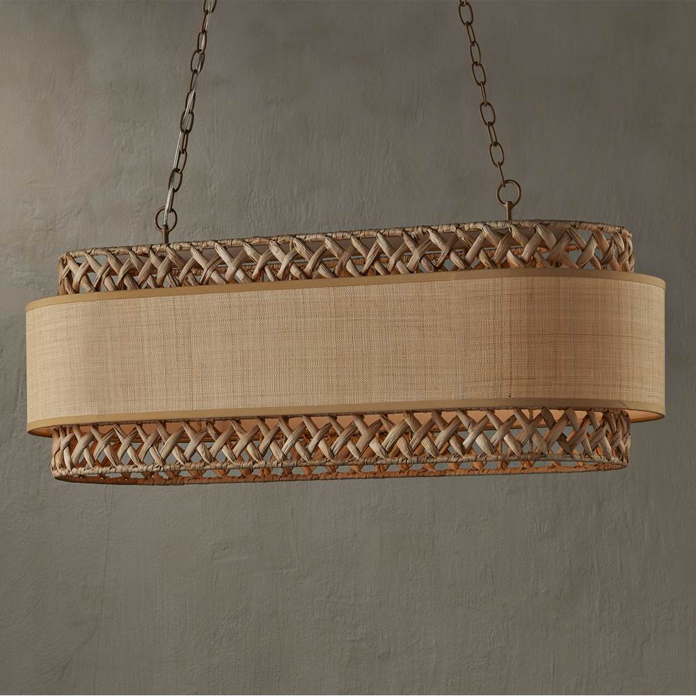 Currey And Company 9000-0927 Khaki,Natural Isola Chandelier Image 2