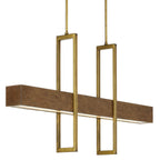 Currey And Company 9000-0929 Chestnut,Brass Tonbridge Linear Chandelier Image 1