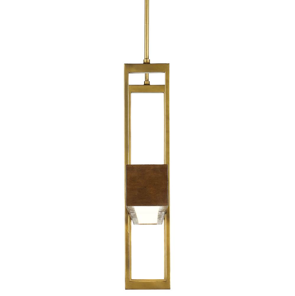 Currey And Company 9000-0929 Chestnut,Brass Tonbridge Linear Chandelier Image 2