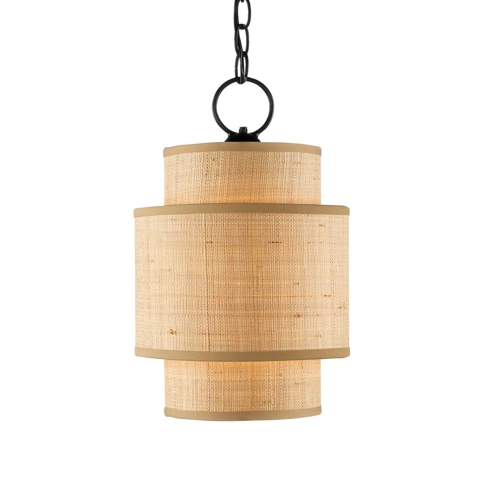 Currey And Company 9000-0944 Natural,Satin Black Mathias Natural Pendant Image 1