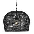 Currey And Company 9000-0960 Satin Black Piero Black Small Pendant Image 1