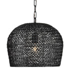 Currey And Company 9000-0960 Satin Black Piero Black Small Pendant Image 1