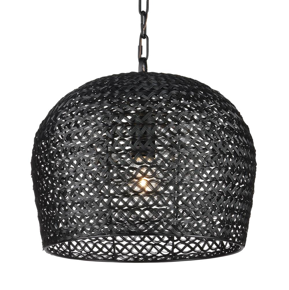Currey And Company 9000-0960 Satin Black Piero Black Small Pendant Image 6
