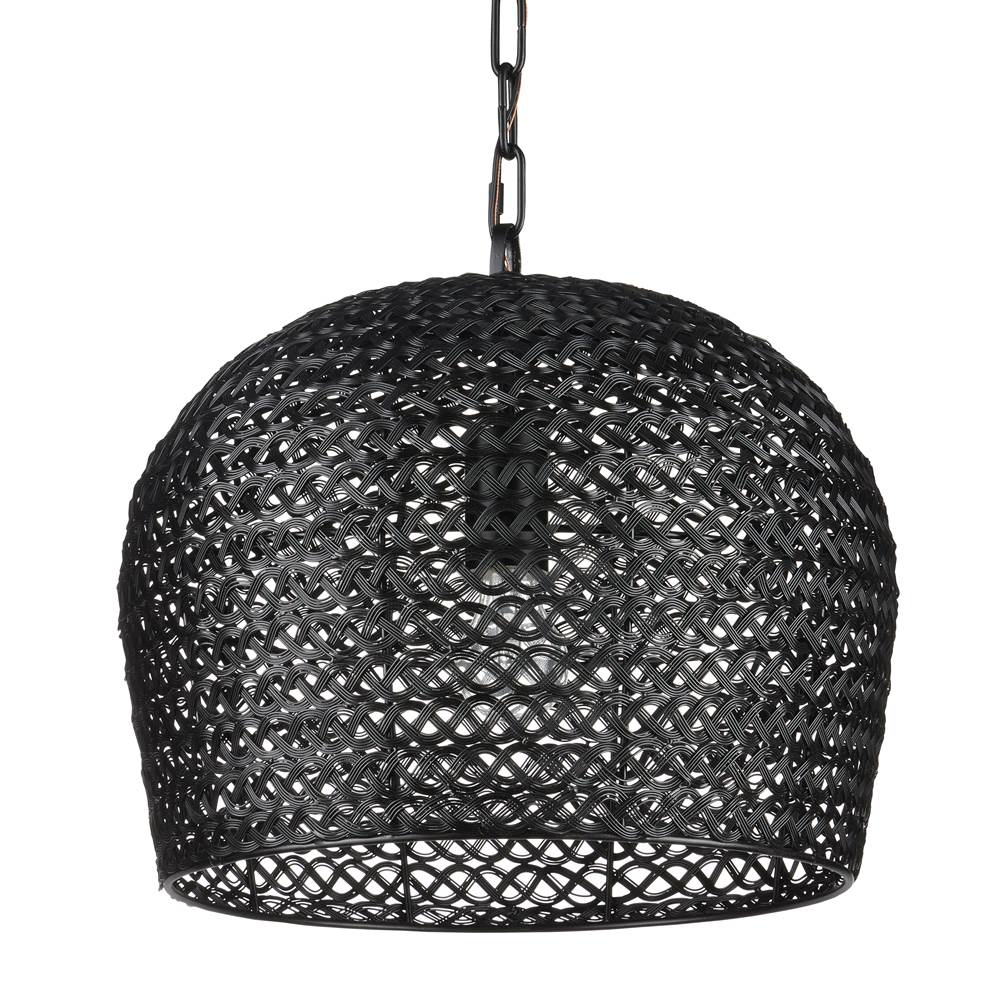 Currey And Company 9000-0960 Satin Black Piero Black Small Pendant Image 5