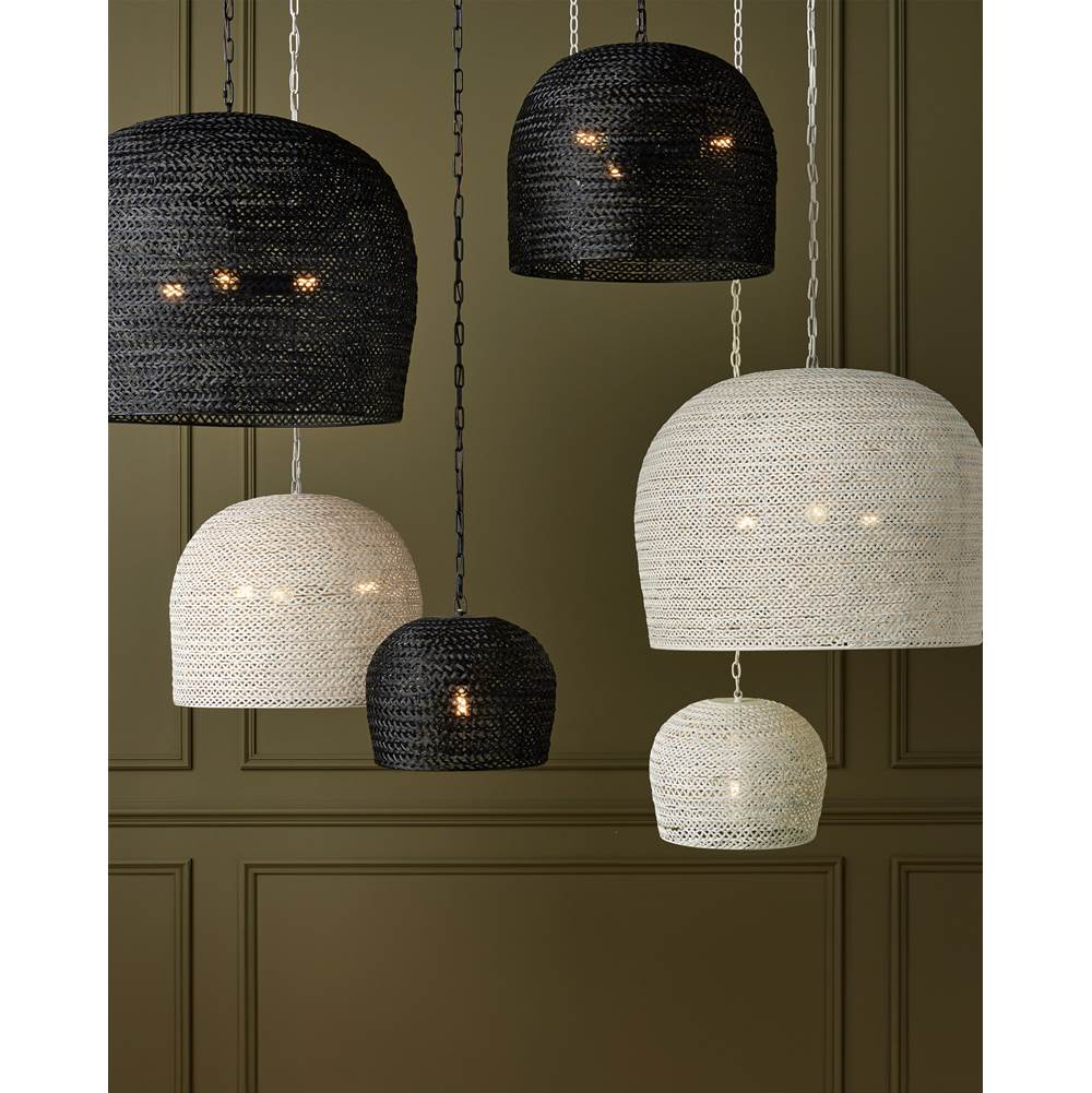 Currey And Company 9000-0960 Satin Black Piero Black Small Pendant Image 2