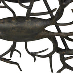 Currey And Company 9000-0981 Rustic Bronze Rainforest Bronze Semi-flush Image 2