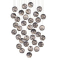 Currey And Company 9000-1011 Blue Marbeled,Silver Palatino 36-light Multi-drop Pendant Image 1