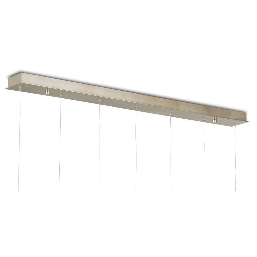 Currey And Company 9000-1069 Antique Silver,Antique Gold,Matte Charcoal,Silver Pathos Rectangular 7-light Multi-drop Pendant Image 3