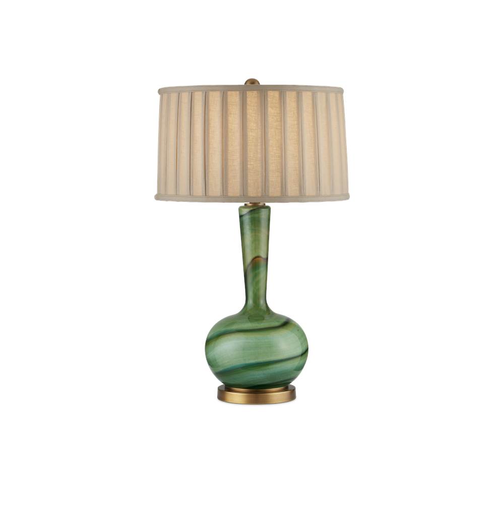 Currey And Company 6000-0925 Green,Antique Brass Lamartine Table Lamp Image 5