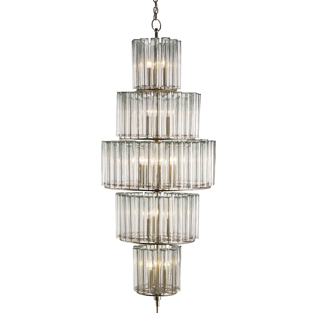 Currey And Company 9311 Silver Leaf Bevilacqua Large Chandelier Image 1