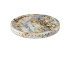 Currey And Company 1200-1037  Freya Floral Jade Marble Tray Image 1