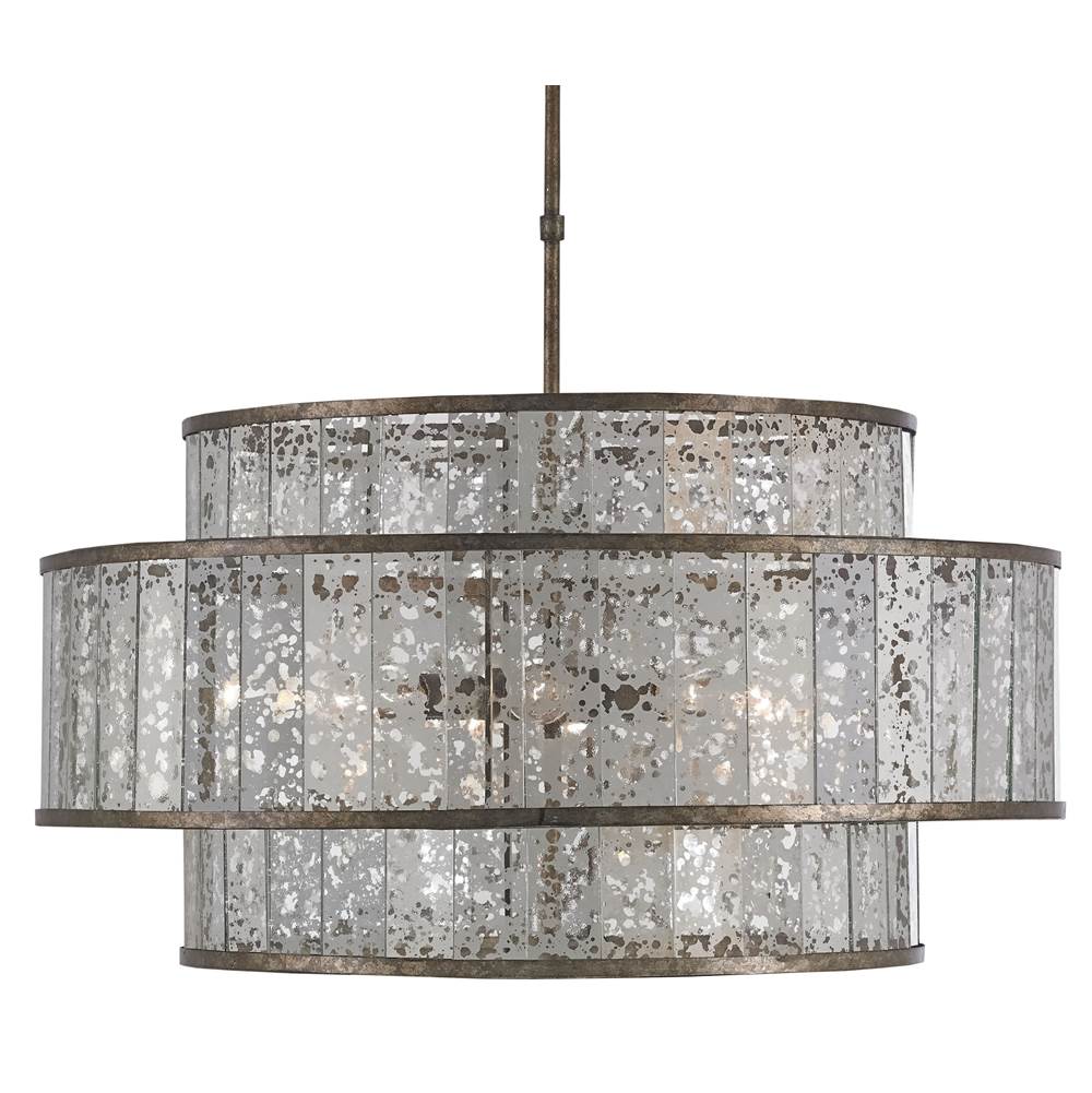 Currey And Company 9454 Pyrite Bronze,Raj Mirror Fantine Large Chandelier Image 1