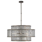 Currey And Company 9454 Pyrite Bronze,Raj Mirror Fantine Large Chandelier Image 9