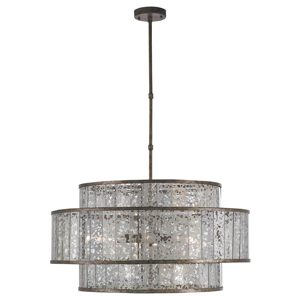 Currey And Company 9454 Pyrite Bronze,Raj Mirror Fantine Large Chandelier Image 9