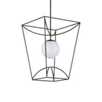Currey And Company 9500-0012 Black,White Rochefort Medium Lantern Image 3