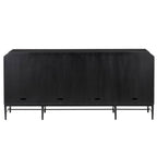 Currey And Company 3000-0271 Taupe,Caviar Black,Polished Brass,Black Kallista Taupe Credenza Image 6