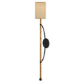 Currey And Company 5000-0229 Natural,Satin Black Capriole Wall Sconce Image 1