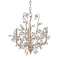 Currey And Company 9974 Silver Granello Crystal Bud Silver Small Chandelier Image 1