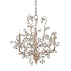 Currey And Company 9974 Silver Granello Crystal Bud Silver Small Chandelier Image 1