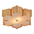 Currey And Company 9999-0010 Antique Gold Leaf Grand Lotus Gold Flush Mount Image 1
