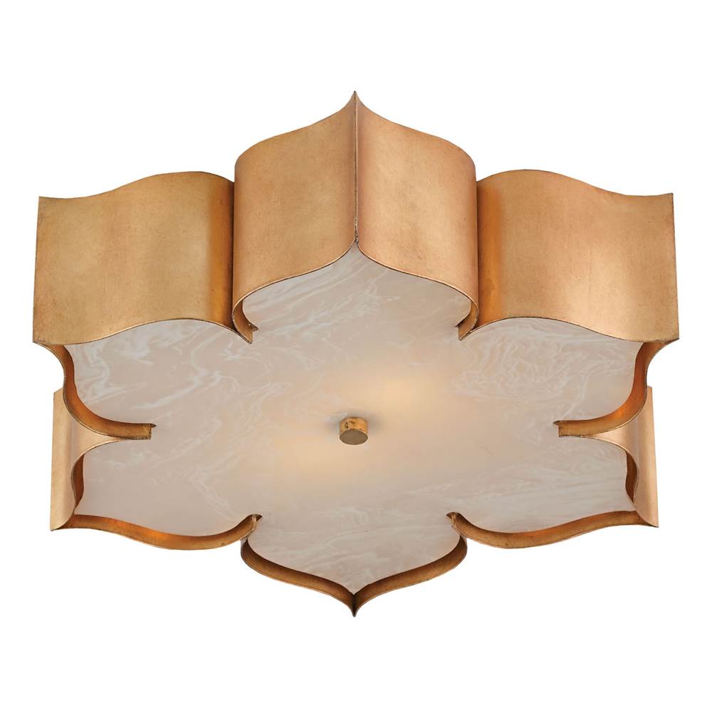 Currey And Company  Grand Lotus Gold Flush Mount