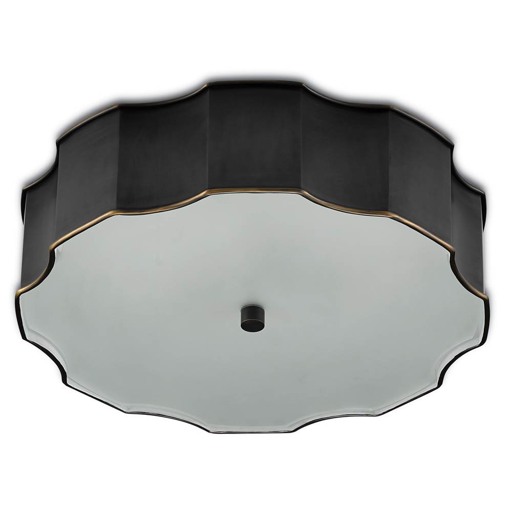 Currey And Company  Wexford Bronze Flush Mount