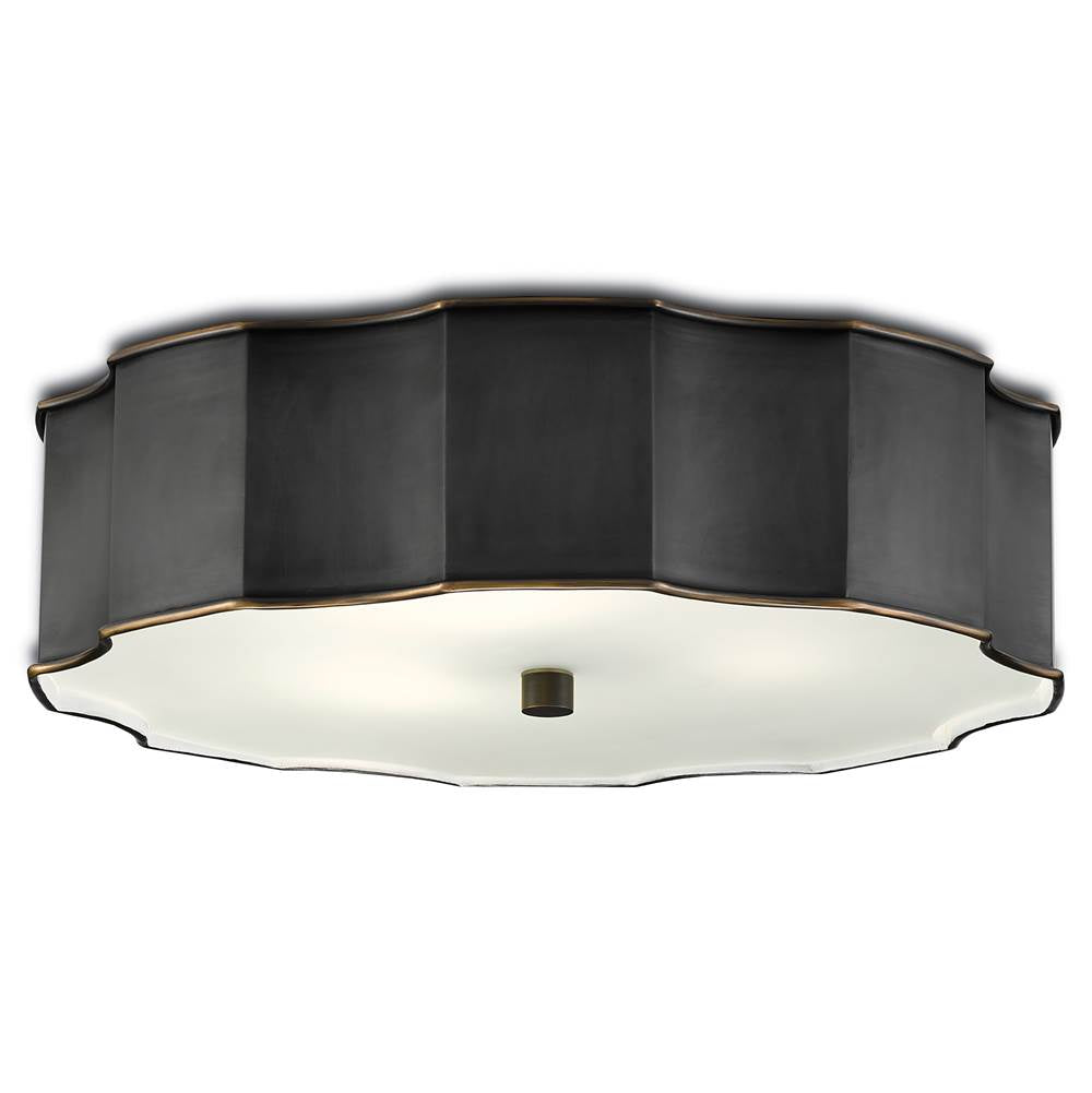 Currey And Company 9999-0046 Oil Rubbed Bronze Wexford Bronze Flush Mount Image 9