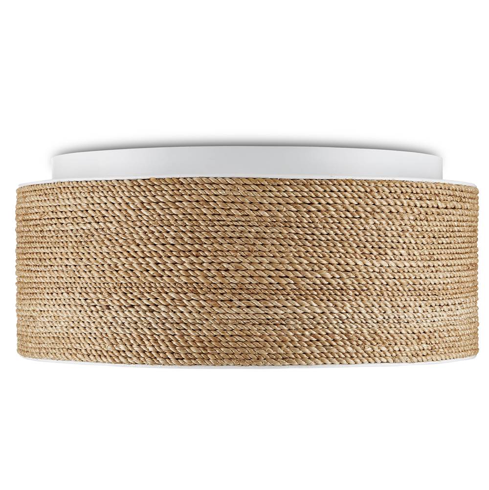 Currey And Company 9999-0057 Sugar White,Natural Coulton Flush Mount Image 2