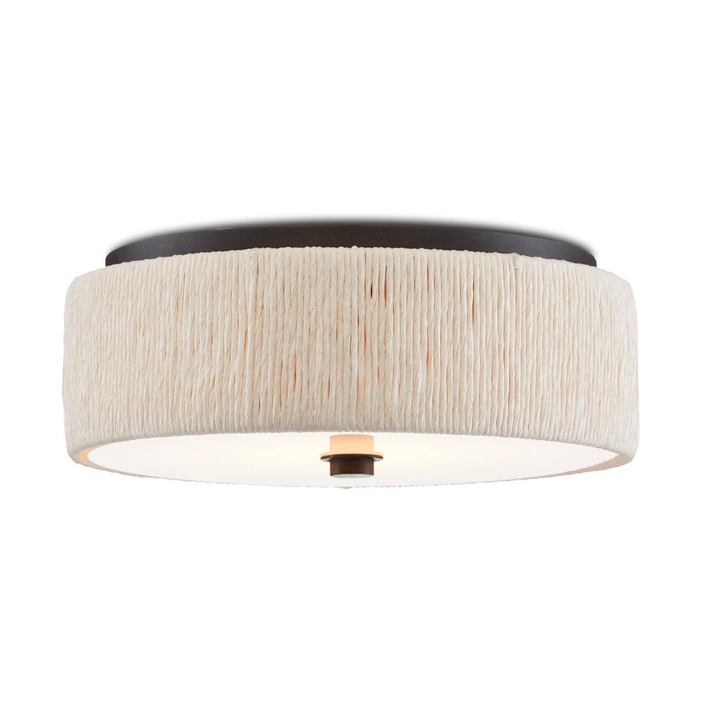 Currey And Company 9999-0062 Natural,Black Tyrone Flush Mount Image 1