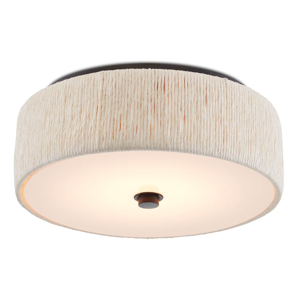 Currey And Company 9999-0062 Natural,Black Tyrone Flush Mount Image 2