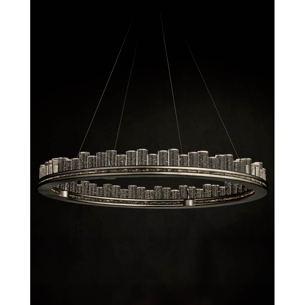 Currey And Company 9000-1221 Contemporary Silver Leaf, Contemporary Silver,Clear Pleiades Large Chandelier Image 2