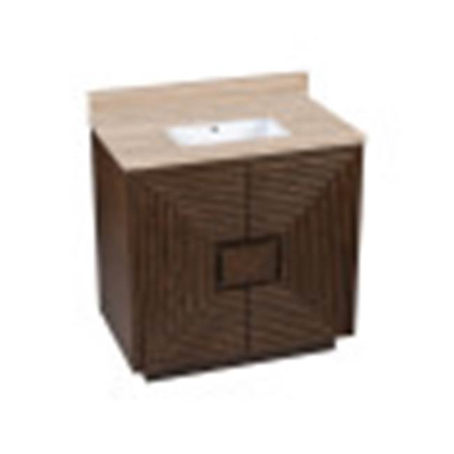 Currey And Company 3800-0011 Cocoa,Natural,White Morombe 36'' Cocoa Vanity With Rectangular Undermount Sink Image 2