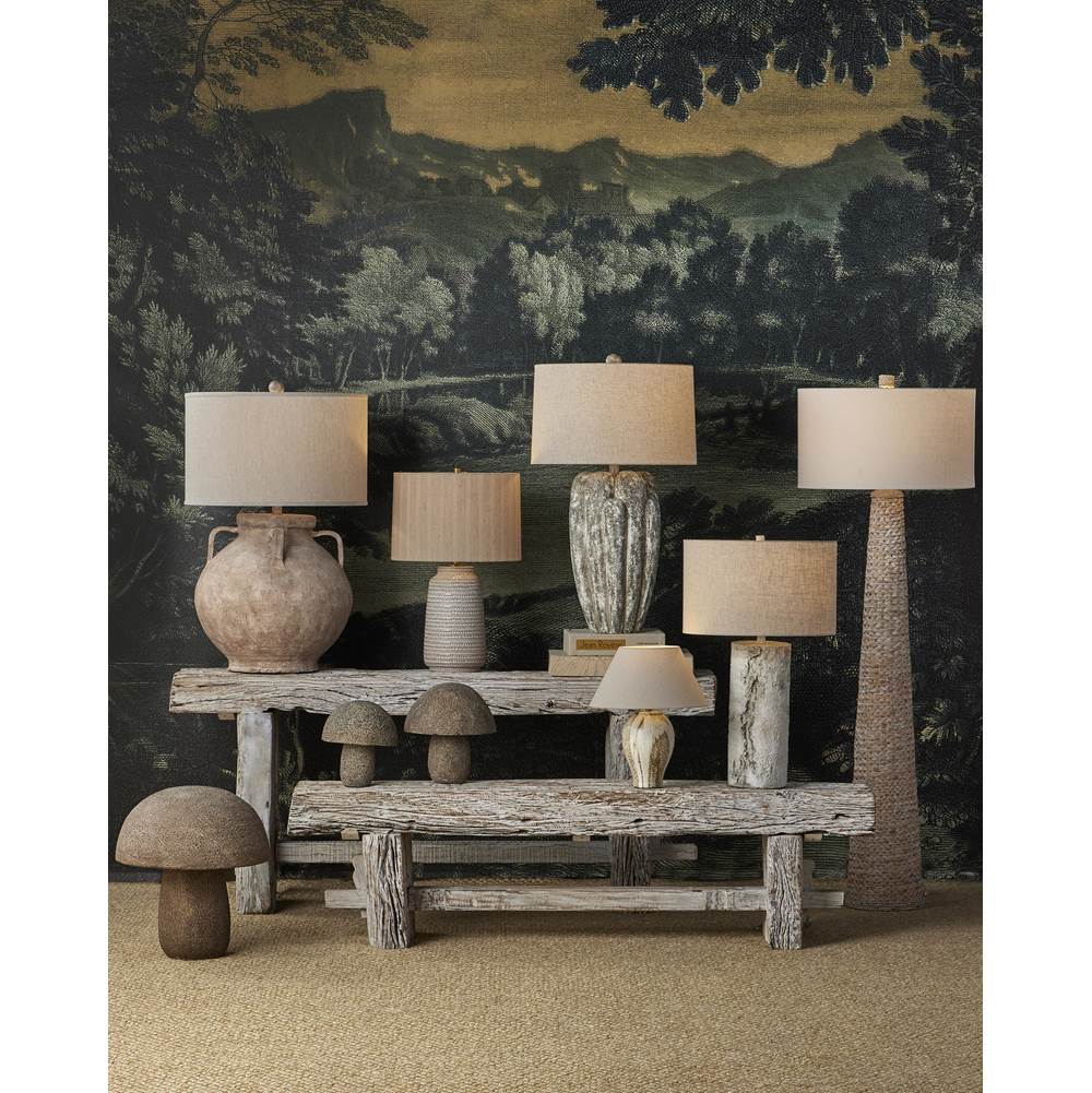 Currey And Company 6000-0979 Birch White,Gray Faux Birch Table Lamp Image 3