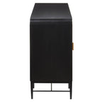 Currey And Company 3000-0271 Taupe,Caviar Black,Polished Brass,Black Kallista Taupe Credenza Image 7