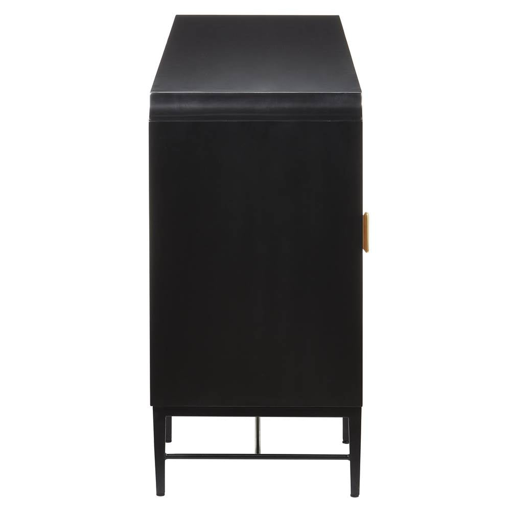 Currey And Company 3000-0271 Taupe,Caviar Black,Polished Brass,Black Kallista Taupe Credenza Image 7