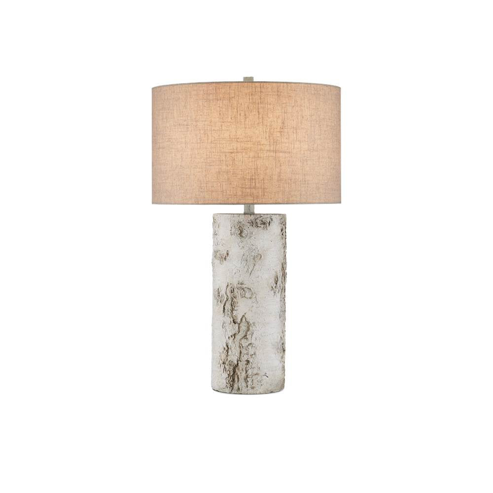 Currey And Company 6000-0979 Birch White,Gray Faux Birch Table Lamp Image 5