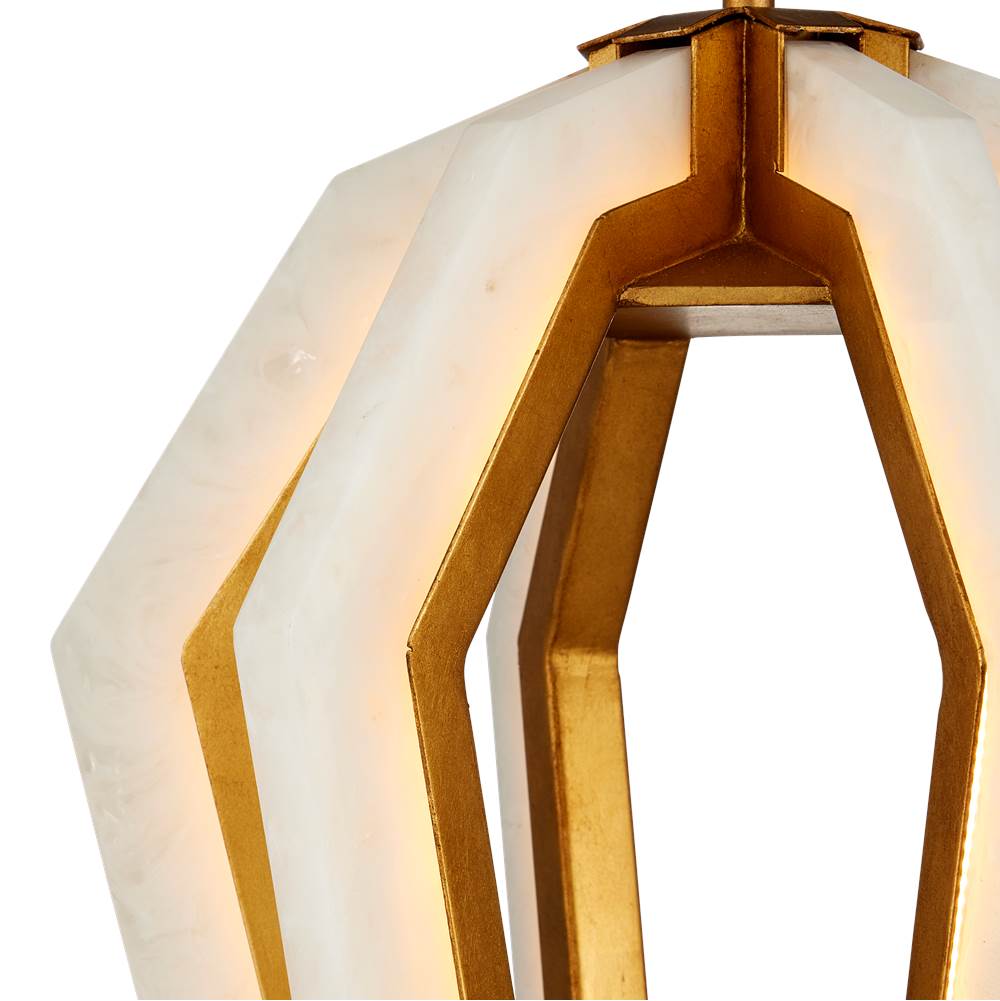 Currey And Company 9000-1156 Natural,Contemporary Gold Leaf Riviere Pendant Image 3