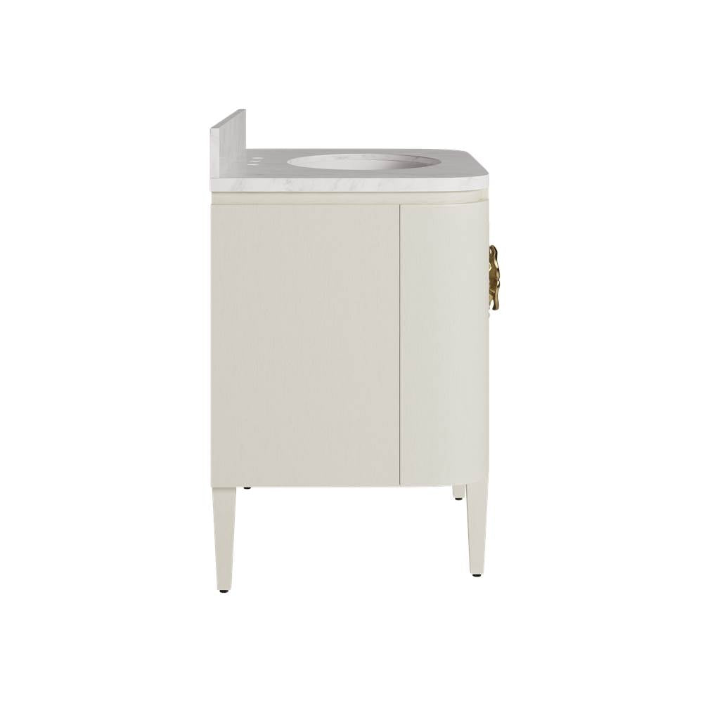 Currey And Company 3800-0016 White Briallen 36'' White Vanity With Oval Undermount Sink Image 3
