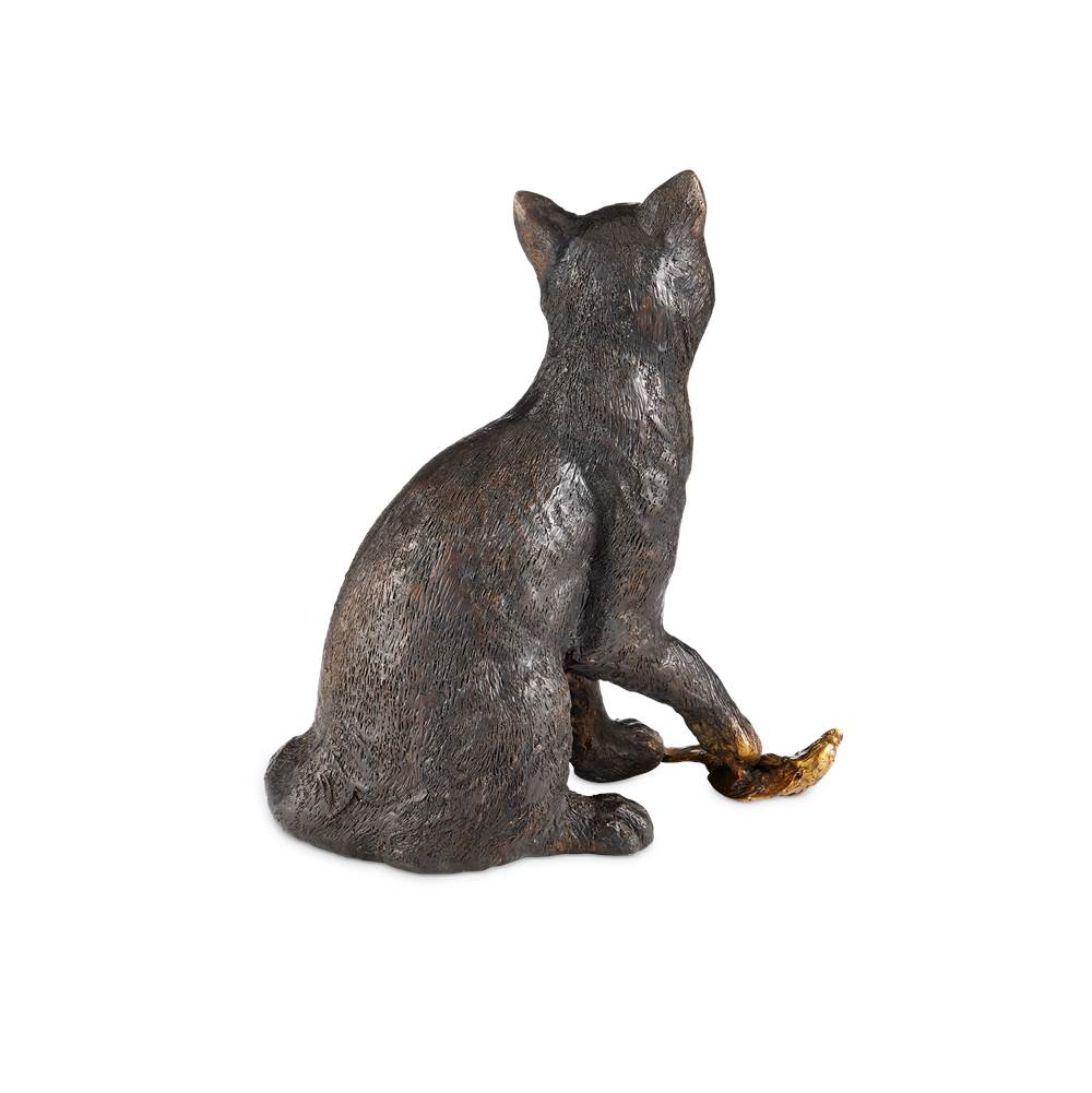 Currey And Company 1200-0958 Dark Brown,Polished Gold Gatto Bronze Image 3