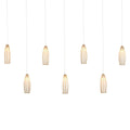 Currey And Company 9000-1192 White,Antique Brass,Silver Parish 7-light Rectangular Multi-drop Pendant Image 1