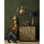 Currey And Company 1200-0910 Brown,Bronze,Green Man On Rock Medium Bronze Image 3