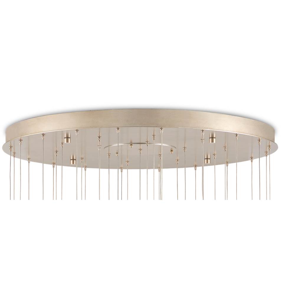 Currey And Company 9000-1191 White,Antique Brass,Silver Parish 36-light Round Multi-drop Pendant Image 2