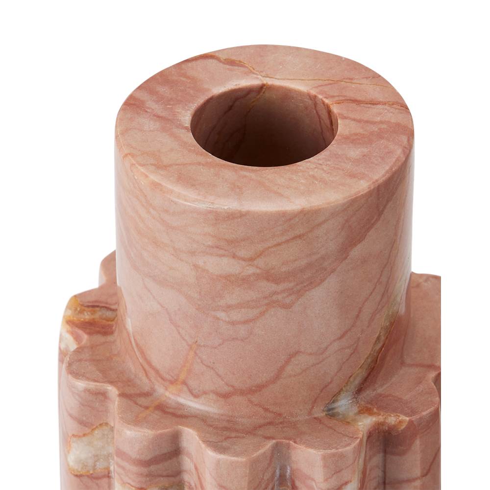 Currey And Company 1200-0953 Natural Penrose Pink Candle Holder Set Of 2 Image 2